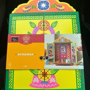 Ofrenda: 11 piece Dia de Los muertos mini wood ofrenda decorative set
